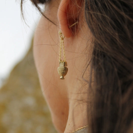 Mythological Vase Earrings (Silver)