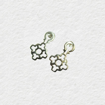 Labyrinth Key Earrings (Brass)