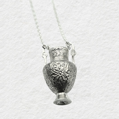Mythological Vase Pendant (Silver WIth 45cm Chain)